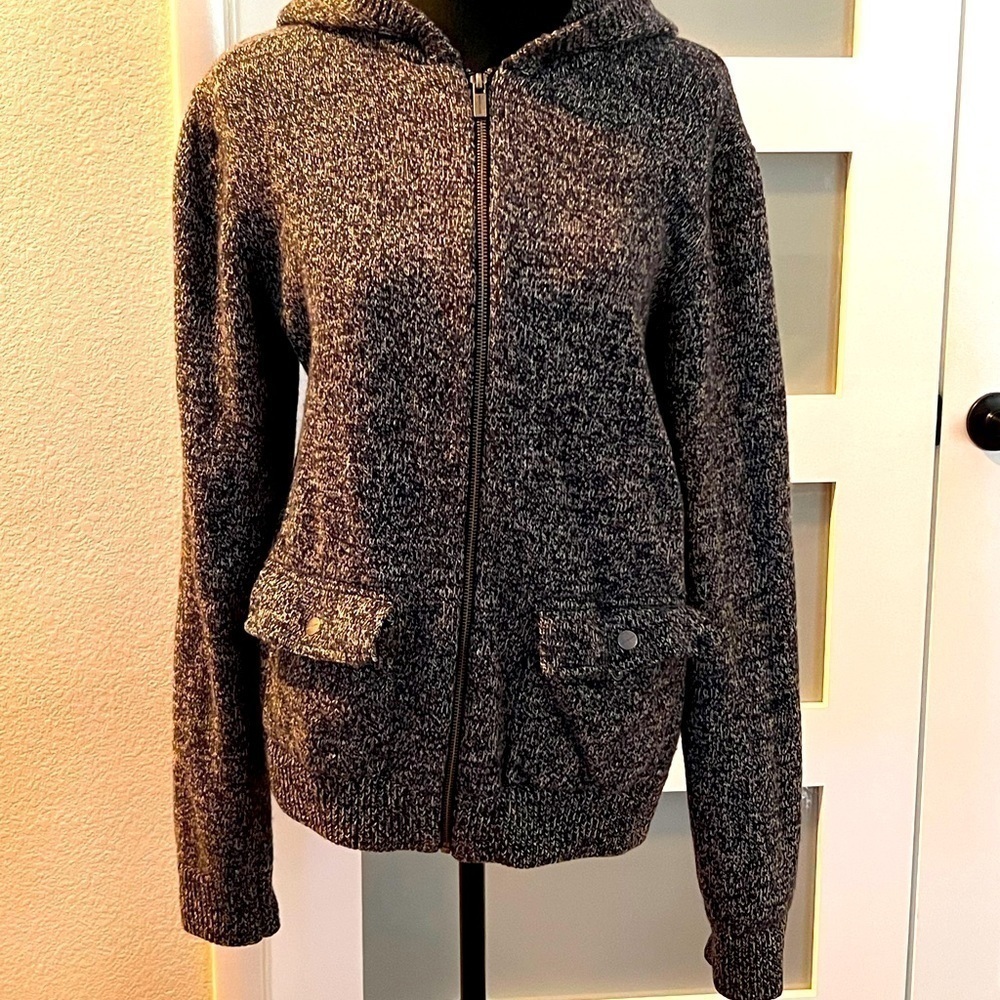 Michael MICHAEL KORS brown knit zip up sweater. Size M